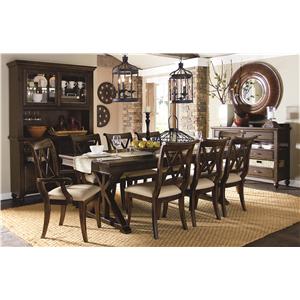 Legacy Classic Thatcher Trestle Table with X Pedestals | Suburban